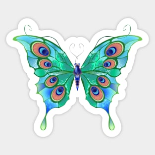 Green butterfly ( Green butterflies ) Sticker